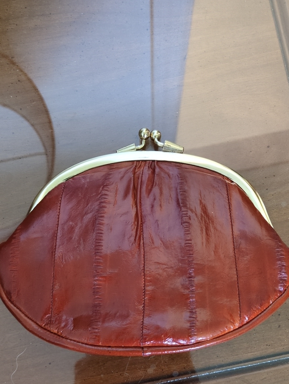Vintage Lee sands Genuine Eel Skin Clutch